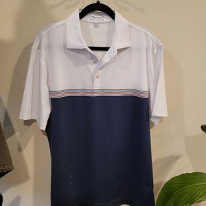 Peter Millar Davenport Engineer Stripe Jersey Performance Polo